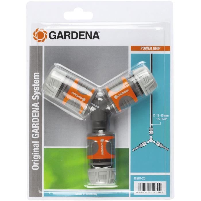 Gardena required derivation - Triple connection - Original compatibility Gardena System - Robust - 2 year warranty