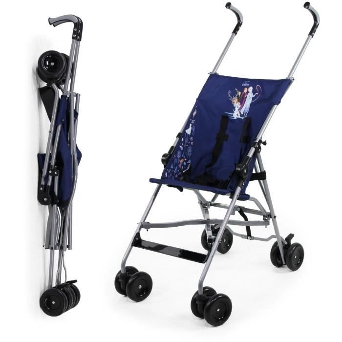 Poussette canne NANIA EASY 6-36 mois - Légere et pratique - Pliage rapide - Harnais 5 points - Disney Frozen