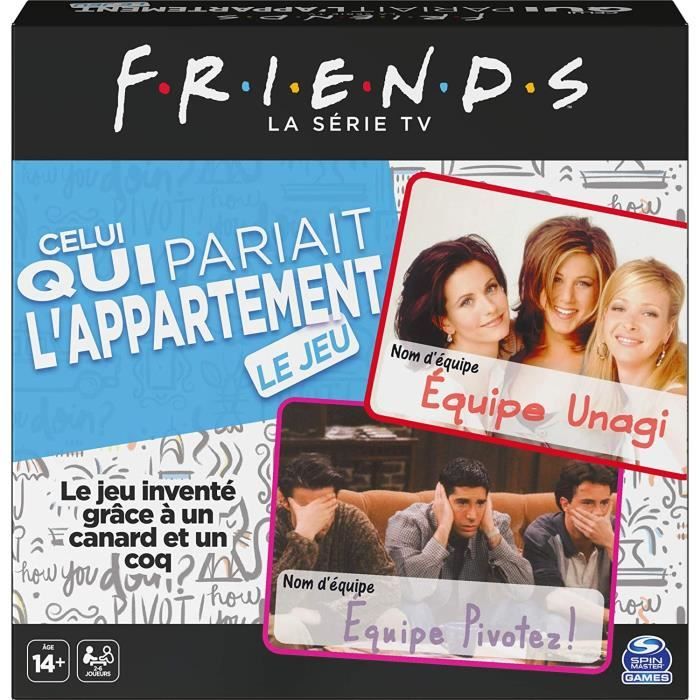 FRIENDS - JEU DE QUESTIONS « Celui qui pariait l'appartement » - 6059808 - Quizz licence TV show version française - Jeu de société