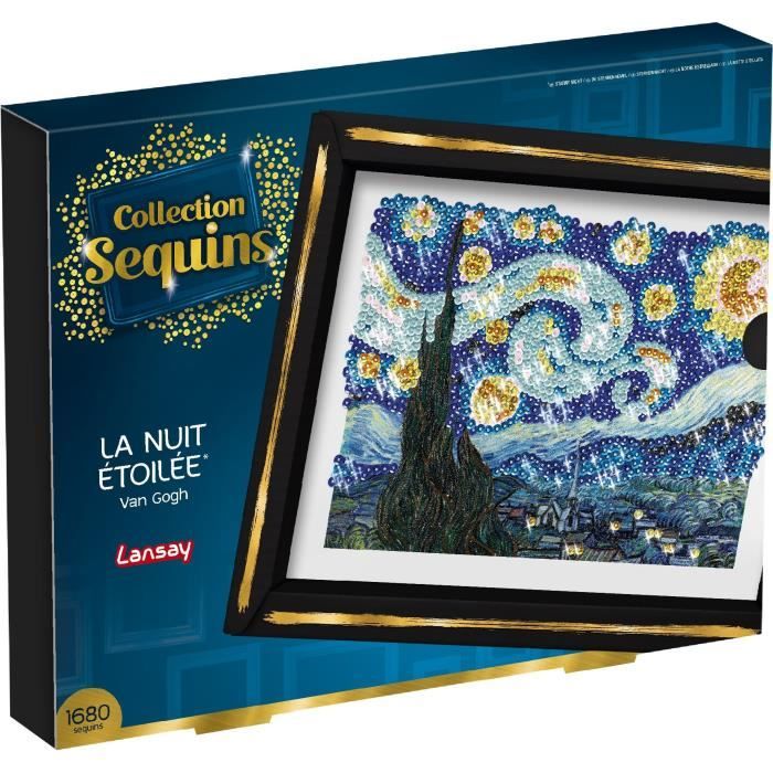 Kit creativo per il tempo libero - LANSAY - Collezione paillettes - La notte stellata - Van Gogh - Dai 14 anni