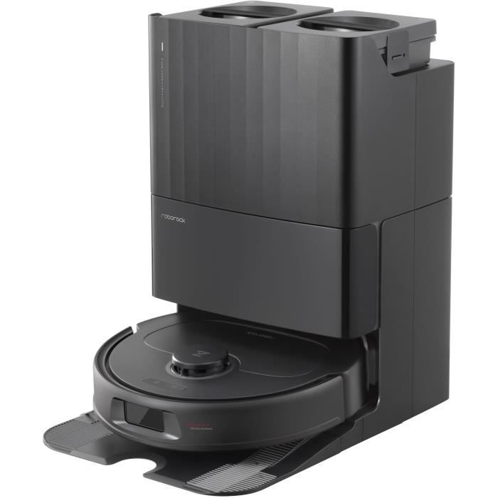 Roborock QRevo Plus BLACK - Aspirateur Robot Laveur avec Station - Serpillere extensible - Puissance 7 000 Pa