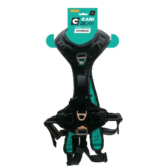 Arnés para perros - SYMBIOZ - S - Negro / Azul