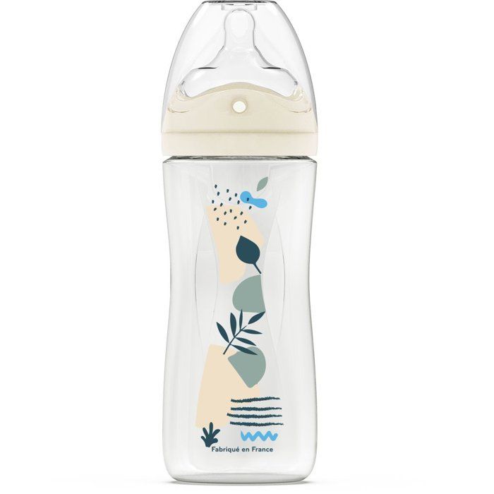 Biberon anti-colique DODIE 330 ml avec tétine biomimétique - Bleu