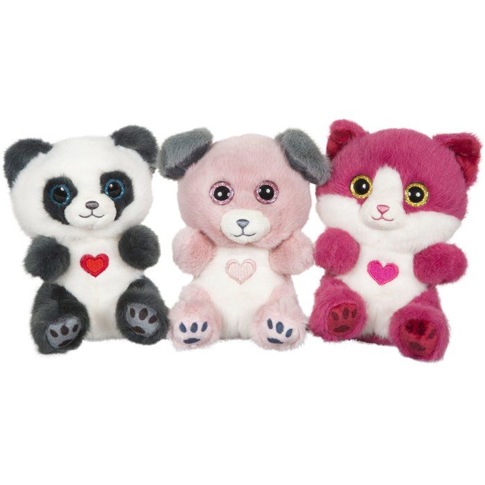 Image secondaire de Peluche Chien Cutydoo Love - Douceur Rose et Gris - 13 cm