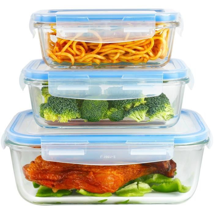 Set de 3 boites alimentaire Arthur Martin – Borosilicate -Couvercle hermétique - Four-micro-onde-réfrigérateur