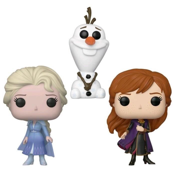 Coffret Figurines Funko Pop! Disney : La Reine des Neiges 2 - Elsa / Olaf / Anna (Exclusivité Cdiscount)