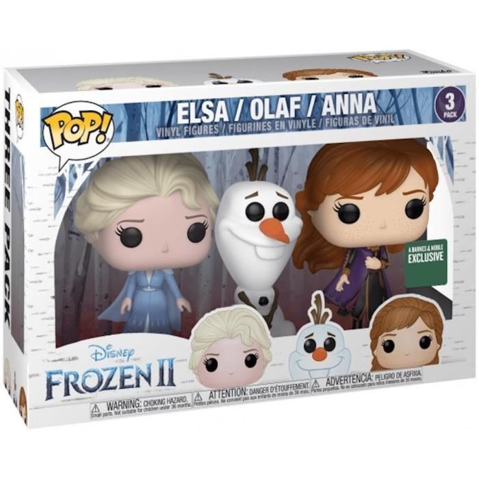 Coffret Figurines Funko Pop! Disney : La Reine des Neiges 2 - Elsa / Olaf / Anna (Exclusivité Cdiscount)