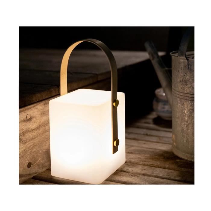 Image secondaire de TIKY Lanterne sans fil poignée bambou - LED blanc chaud/multicolore dimmable - H27cm