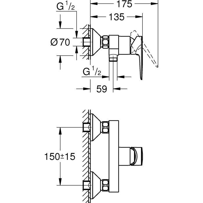 GROHE - Mitigeur monocommande Douche
