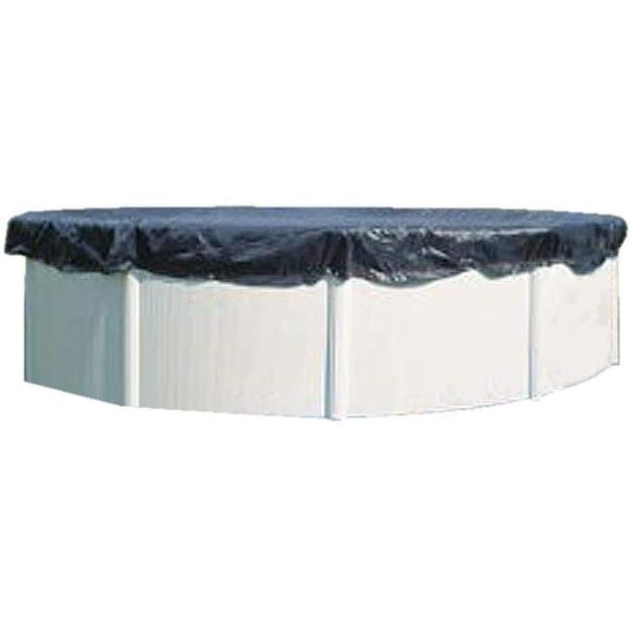 Image secondaire de GRE - Bâche d'hivernage pour piscine tubulaire hors-sol ronde GRE - Ø4m a Ø4,60m - 120g/m² - noir