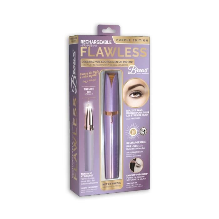FLAWLESS - Epilateur Sourcils - USB Rechargeable - dessinez vos sourcils en un instant - Lavande