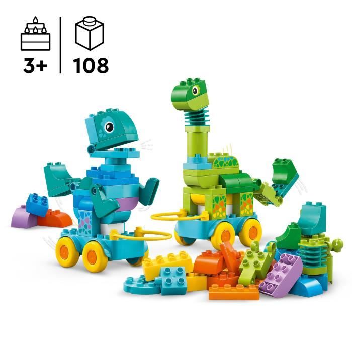 Image secondaire de LEGO DUPLO Ma Ville 10451 Dinosaures sur Roues 3-en-1 - Jeu d'éveil des 3 ans