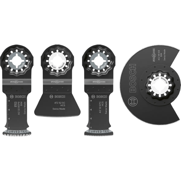 Coffret de 4 lames oscillantes BOSCH PROFESSIONAL pour outils multifonctions