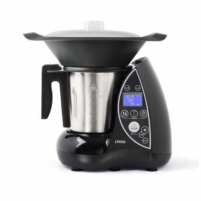 Robot culinaire chauffant - LIVOO - DOP142N - Noir métal