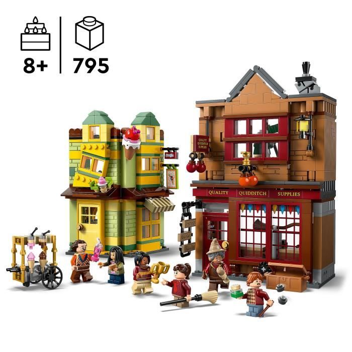 Image secondaire de LEGO Harry Potter 76452 Magasin d'Accessoires de Quidditch et Marchand de Glaces Jeu 8 ans