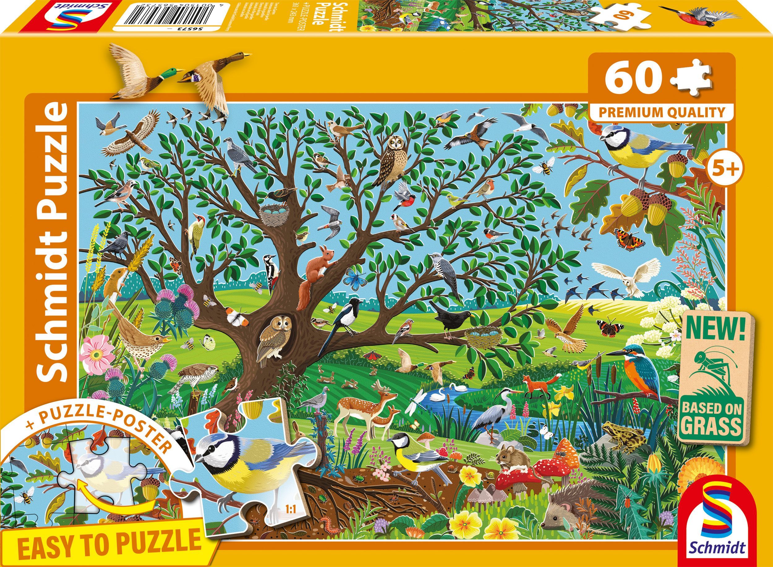 Puzzle Animaux dans le Jardin - 60 Pièces - Schmidt Spiele
