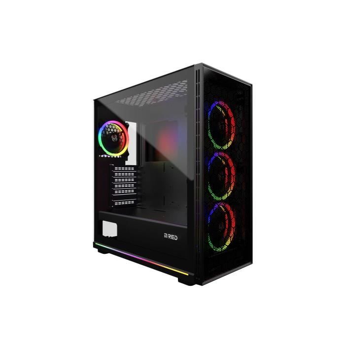 MRED - Boîtier PC Gamer ATX - RGB Black Destroyer Gamma-G