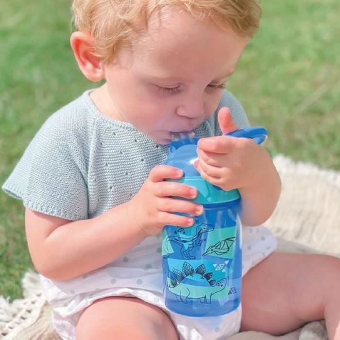 Image secondaire de Lot de 2 gourdes - NUBY - Incredible Gulp - 360 ml - Dinosaures