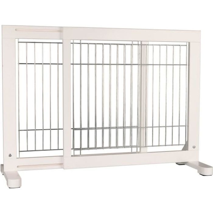 TRIXIE Barriere de sécurité - 65-108x61x31 cm - Blanc - Pour chien