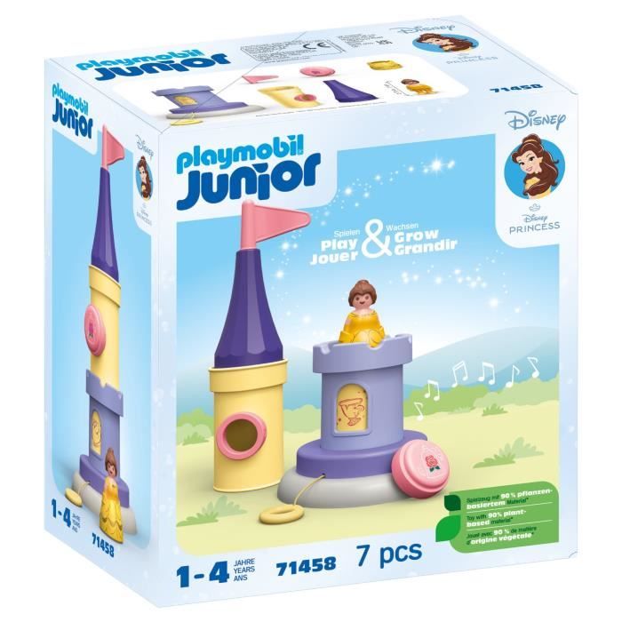 PLAYMOBIL Junior 71458 Belle, Turret with music, Disney, From 12 months
