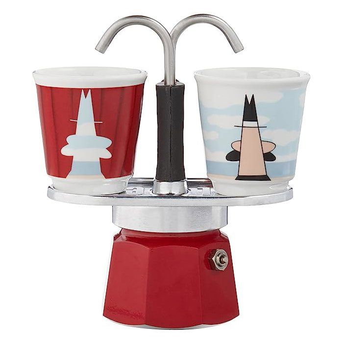 Image secondaire de Set Cafetière Italienne Mini-Express Magritte avec 2 Tasses Rouges
