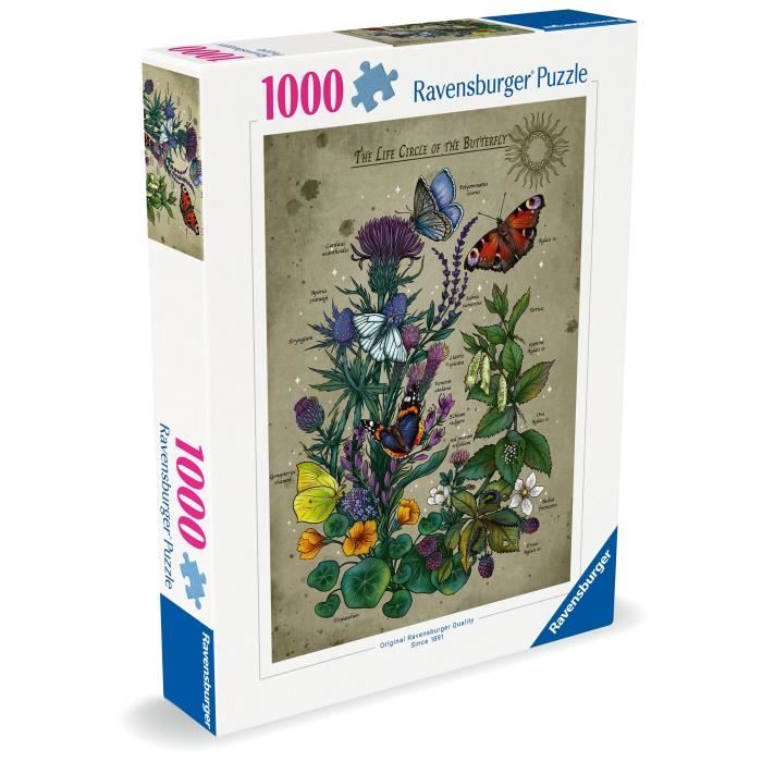 Image secondaire de Puzzle - RAVENSBURGER - Le Cercle de Vie du Papillon - 1000 pieces - Multicolore - a partir de 14 ans