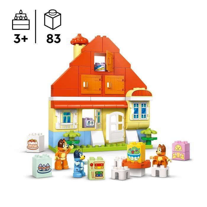 Image secondaire de LEGO DUPLO 10459 La Maison de Famille de Bluey et le Jeu de Mémoire - Jeu Créatif 3 ans