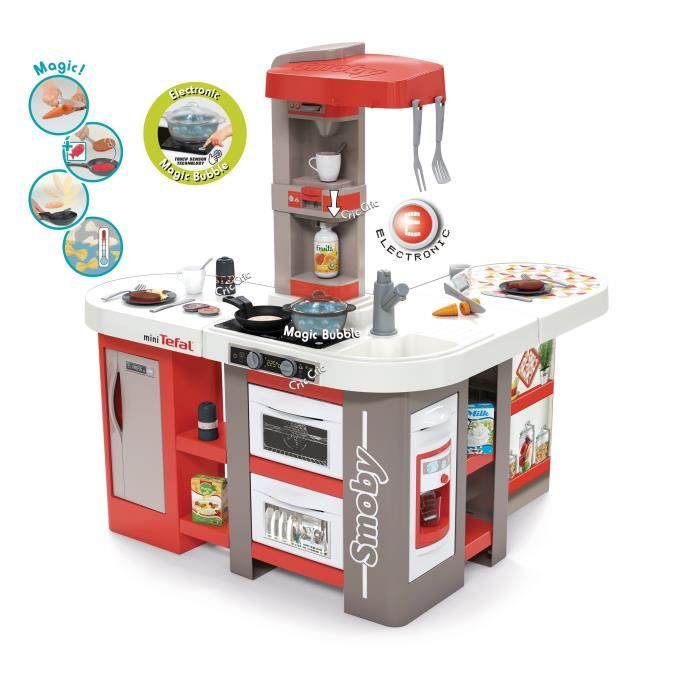 TEFAL Cuisine Studio XXL Smoby - Machine a espresso, panier vaisselle, four, distributeur de glaçons - 39 accessoires
