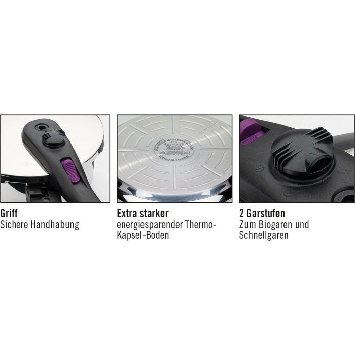 Image secondaire de Autocuiseur GSW RAPID 18 cm en Acier Inoxydable Bronze - 3,2 L