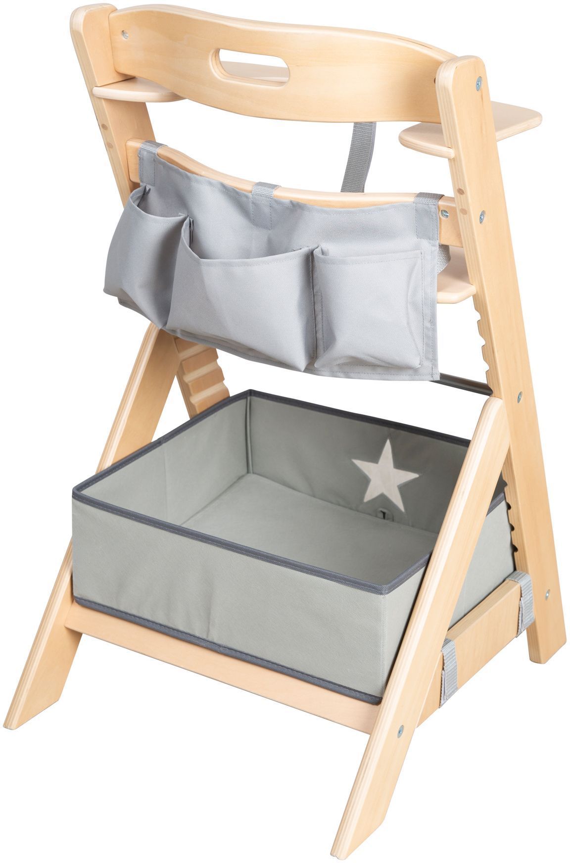 Image secondaire de Chaise haute évolutive - ROBA - LIV UP - De 6 mois jusqu'a 70 kg - Set organisateur inclus - Bois naturel