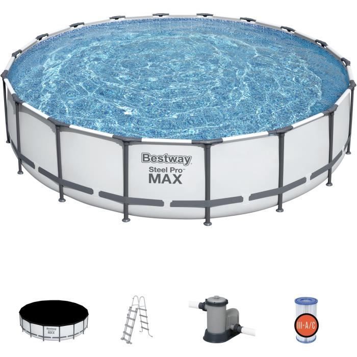 Kit Piscine Hors Sol Tubulaire BESTWAY Steel Pro Max 549 cm