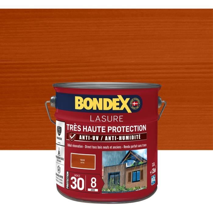 very high protection wood stain 8 years teak 2,5L Bondex