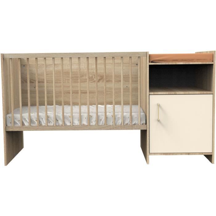 Image secondaire de Lit combiné évolutif CHARLIE 120x60 cm en crème - SAUTHON