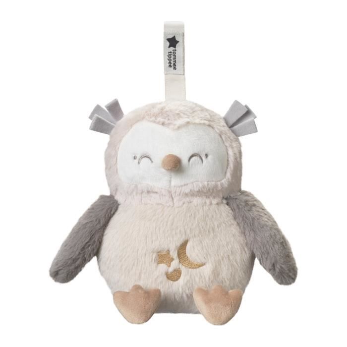 TOMME TIPPEE, lussuoso peluche con luce notturna con CrySensor, 6 suoni rilassanti, USB, lavabile in lavatrice, Ollie il gufo