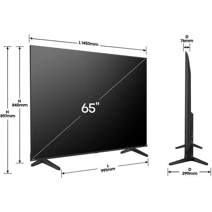 Image secondaire de Téléviseur LED Hisense 65A6Q - 65 pouces 4K UHD avec HDR10+