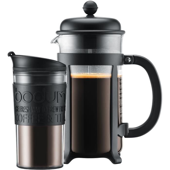 Caffettiera French press - BODUM - JAVA SET - 8 tazze 1,0 l + tazza termica in plastica 0,35 l