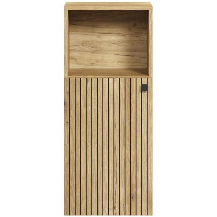 Mobiletto da bagno - Decoro rovere - L40 x A95 x P31 cm - PURE BLISS