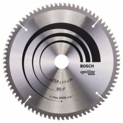 Lama per sega circolare BOSCH PROFESSIONAL in metallo duro 254 x 30 x 2,5 mm (80 denti) - Legno
