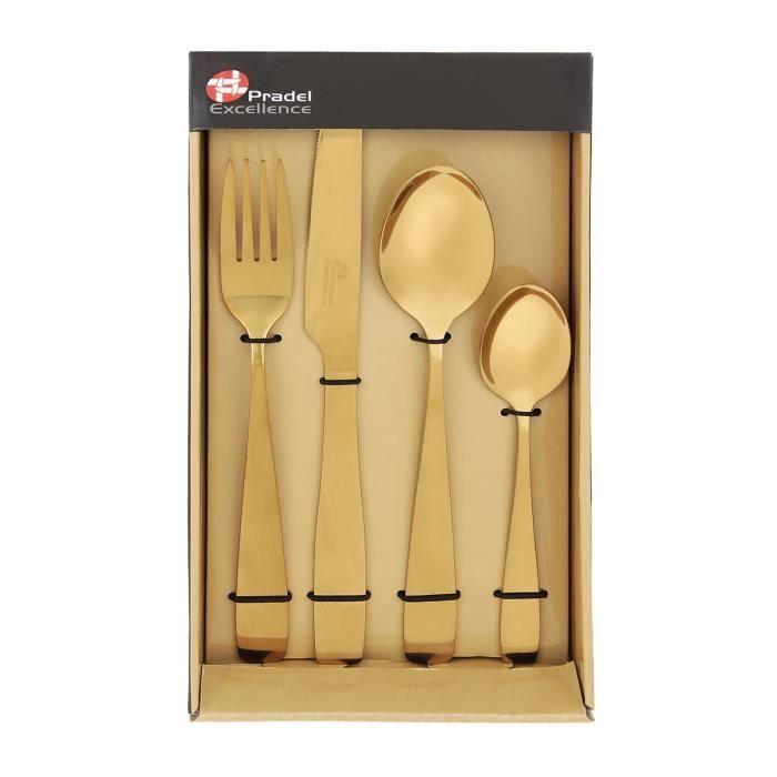 PRADEL EXCELLENCE Ménagere Planet 16 pieces - Doré