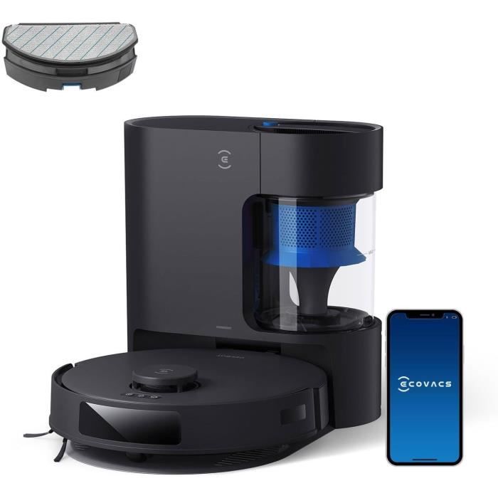 ECOVACS Deebot N20 Pro PLUS - Robot Aspirateur Laveur 8000Pa avec vidange Automatique poussiere - Nettoyage Autonome de 45 Jours