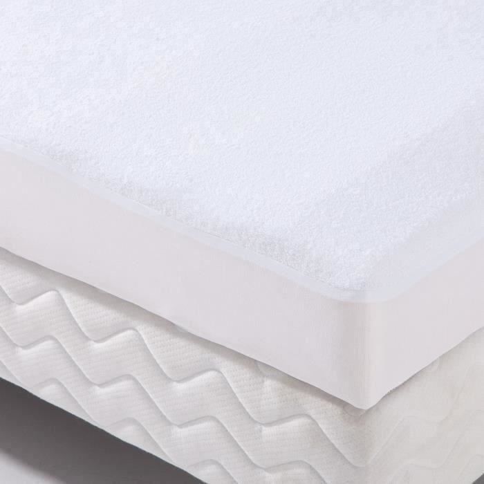 Protection bedding waterproof cover Transalese 100% cotton sponge 80x190 cm white