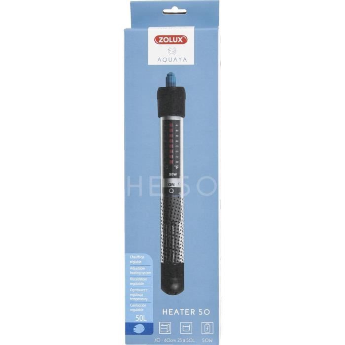 Riscaldatore per acquari - Zolux - Riscaldatore 50 - 50 W - 23 cm - Per pesci esotici
