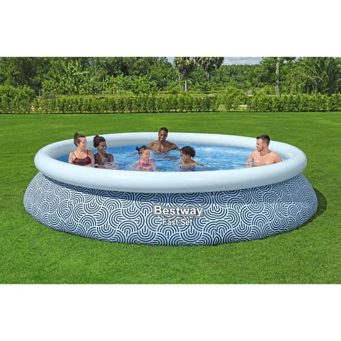 Image secondaire de Kit piscine gonflable BESTWAY - Fast Set - 396 x 84 cm - Ronde (Filtre a cartouche, 1 cartouche)