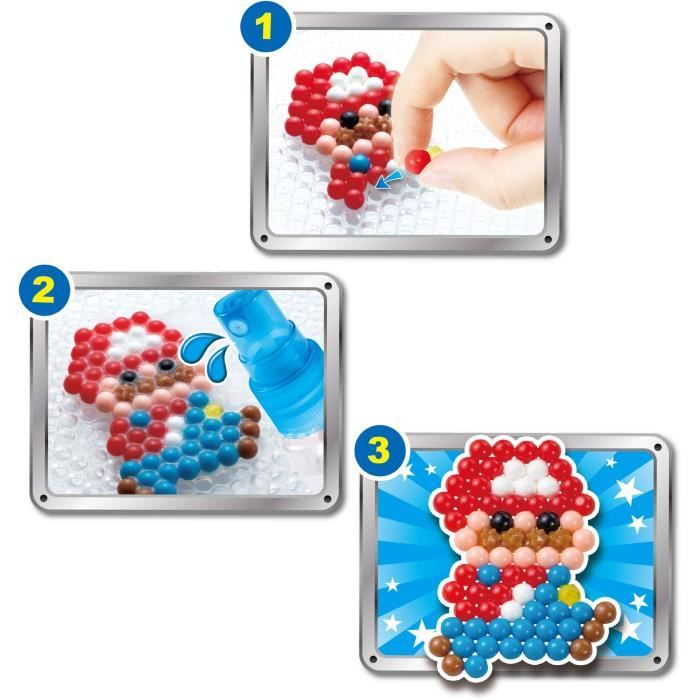 Le kit Super Mario - AQUABEADS - 31946 - Perles qui collent avec de l'eau