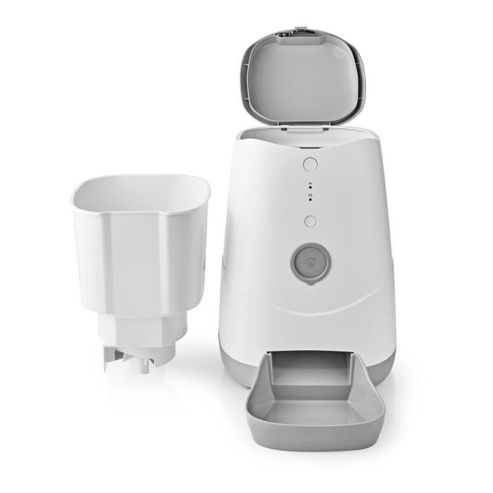 Nedis - Distributeur de nourriture intelligent pour animaux de compagnie | Wi-Fi | 3,7L