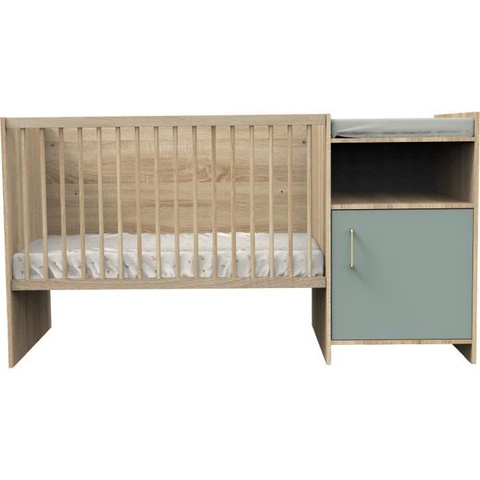 Image secondaire de Lit combiné évolutif CHARLIE en sauge - 120 x 60 cm et 90 x 190 cm