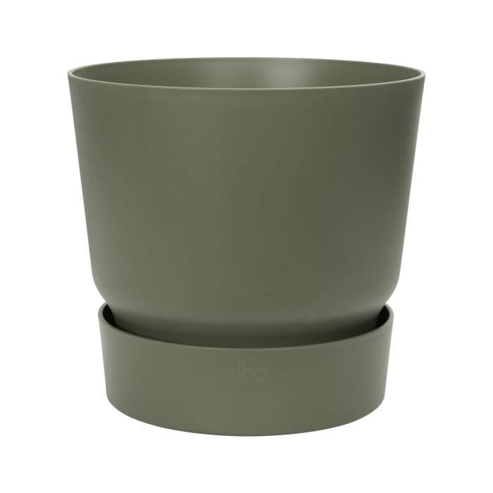 ELHO Portavaso rotondo Greenville 40 - Outdoor - Ø 39 x H 36,8 cm - Verde foglia