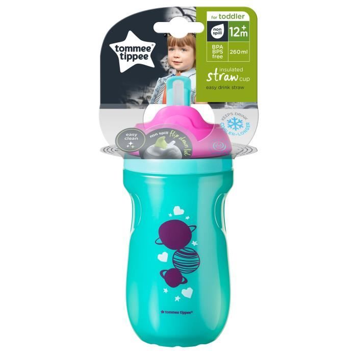 TOMMEE TIPPEE Explora Tasse a Paille Isotherme Fille 12m+