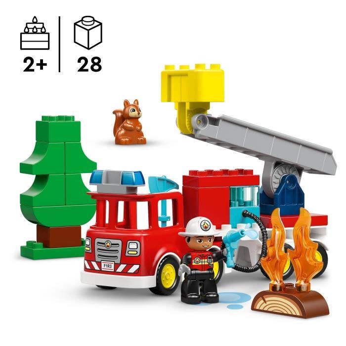 Image secondaire de LEGO DUPLO Ma Ville - Le Camion de Pompiers Éducatif pour Enfants