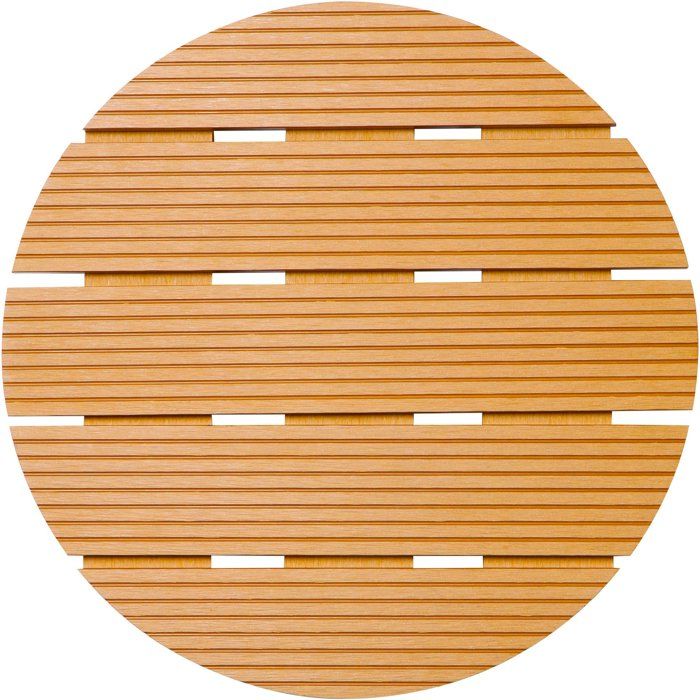 Image secondaire de Support de Pot Roulant en Bois Naturel - 38 cm avec Freins